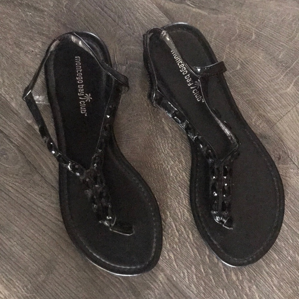 Ladies black sandals